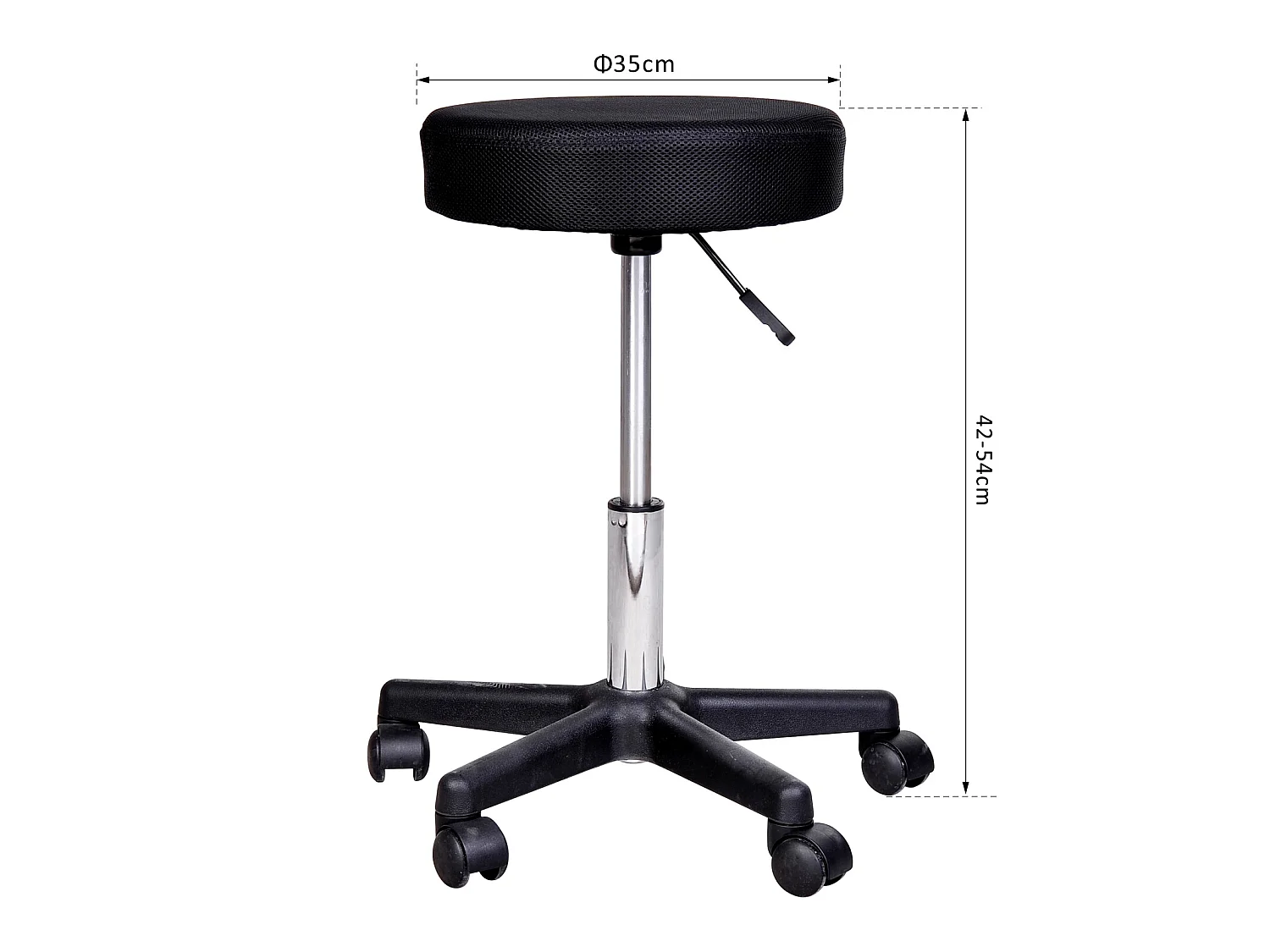 Tabouret massage a roulettes reglable en hauteur pivotant avec trois couleurs de housse de protection