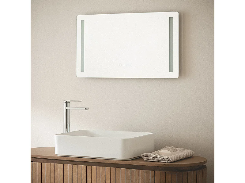 Specchio da Bagno con Luce LED e Antiappannamento 40x70 cm Similan Selezionabile (Caldo-Naturale-Freddo)