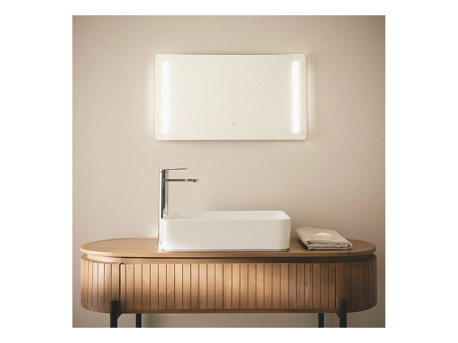 Specchio da Bagno con Luce LED e Antiappannamento 40x70 cm Similan Selezionabile (Caldo-Naturale-Freddo)