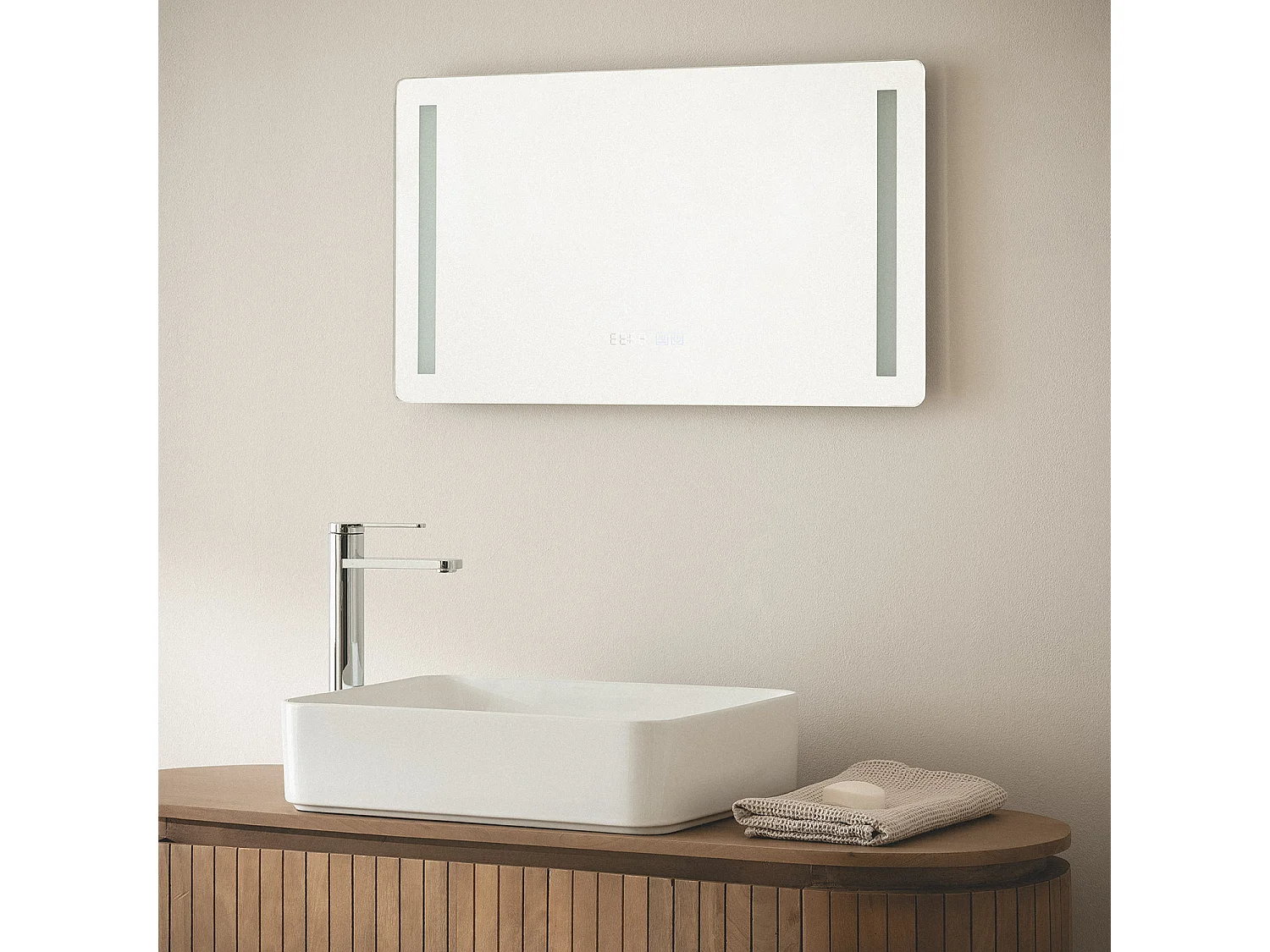 Miroir Salle de Bain avec Éclairage LED Anti-buée Similan 40x70 cm Sélectionnable (chaud-neutre-froid)