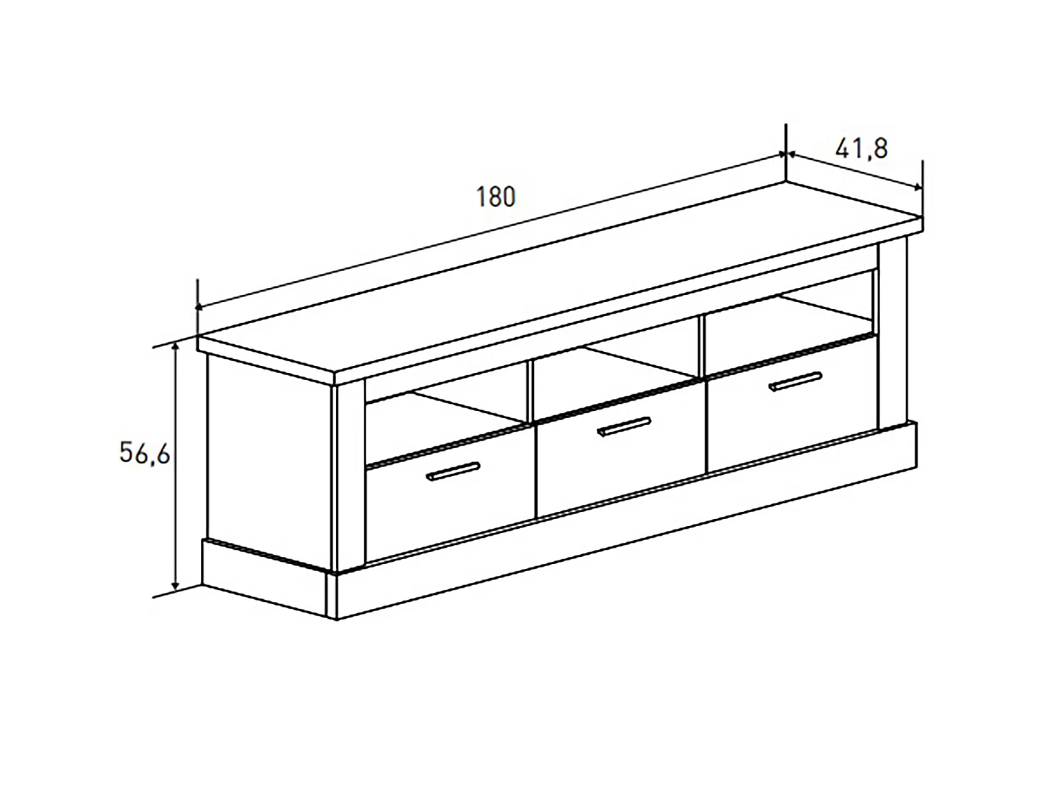 Ensemble de salon meuble TV + étagère murale + vitrine avec LED coloris chêne vieilli