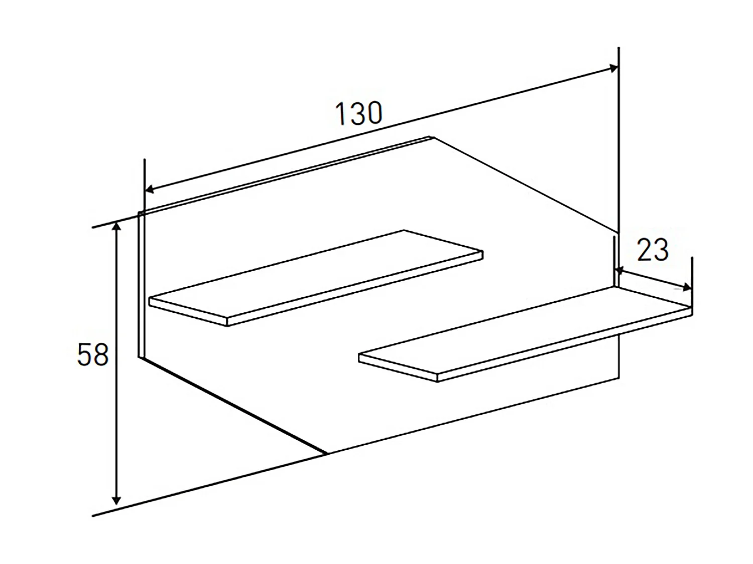 Ensemble de salon meuble TV + étagère murale + vitrine avec LED coloris chêne vieilli