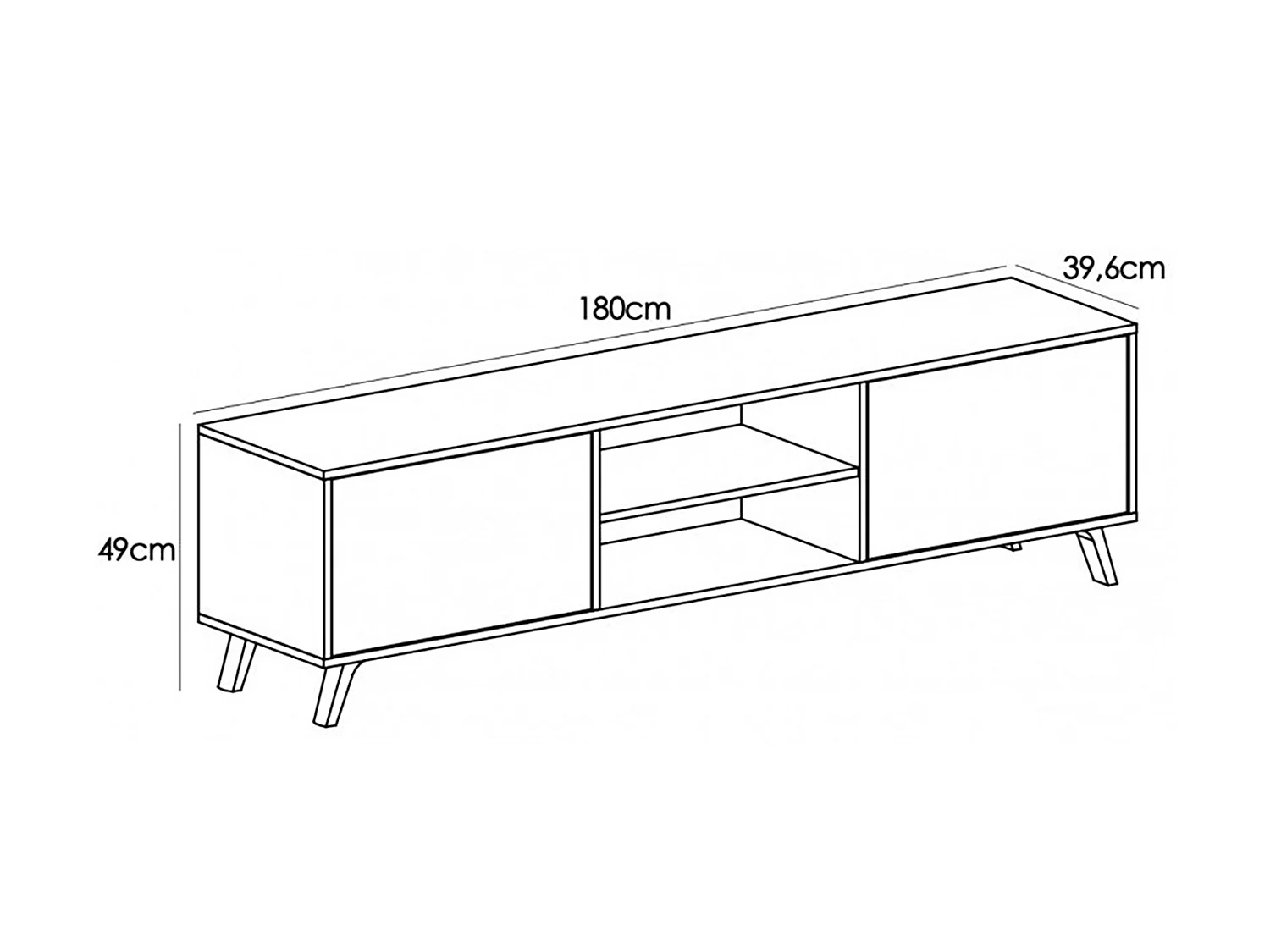 Ensemble de salon meuble TV + 1 étagère murale + Vitrine + bibliothèque coloris chêne cambrian/ blanc