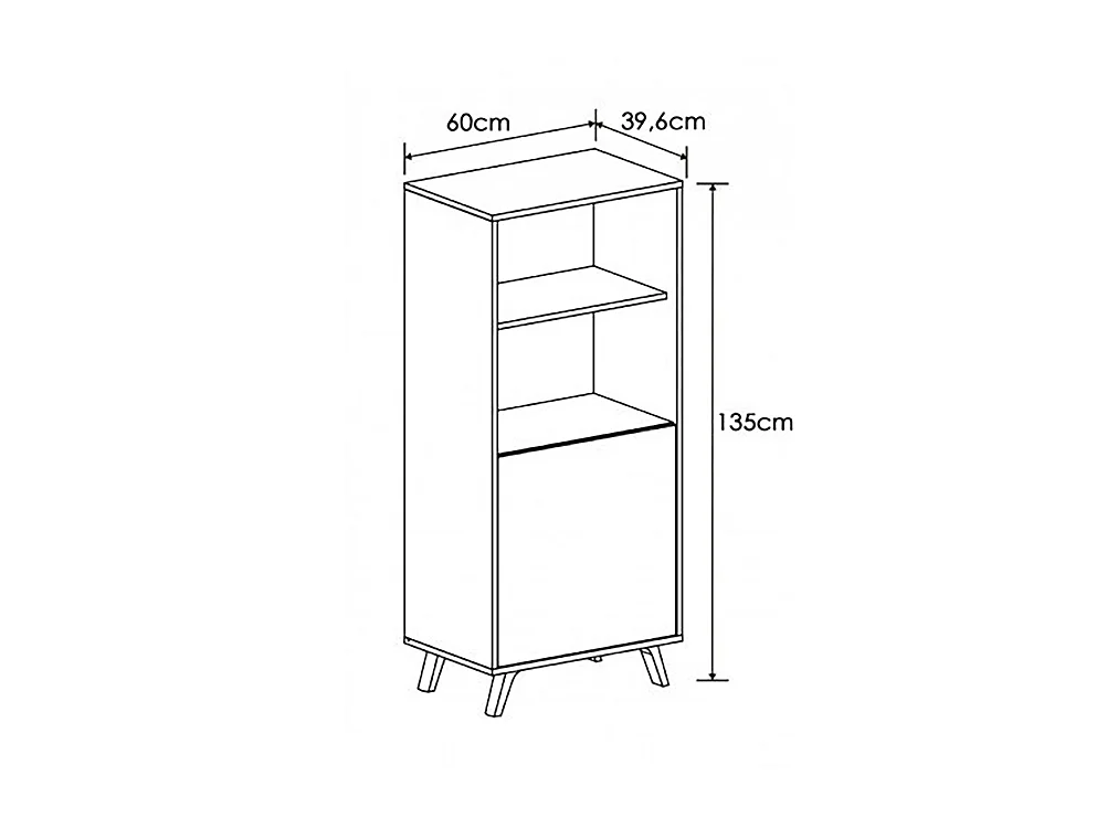 Ensemble de salon meuble TV + 1 étagère murale + Vitrine + bibliothèque coloris chêne cambrian/ blanc