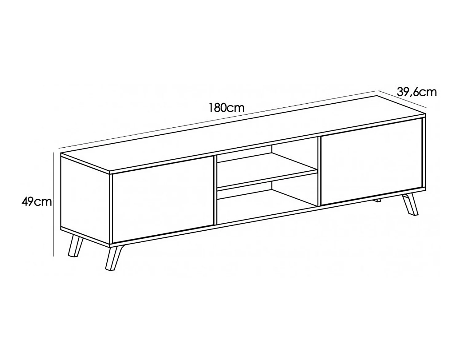 Ensemble de salon meuble TV + 1 étagère murale + Vitrine + bibliothèque coloris chêne cambrian/ blanc