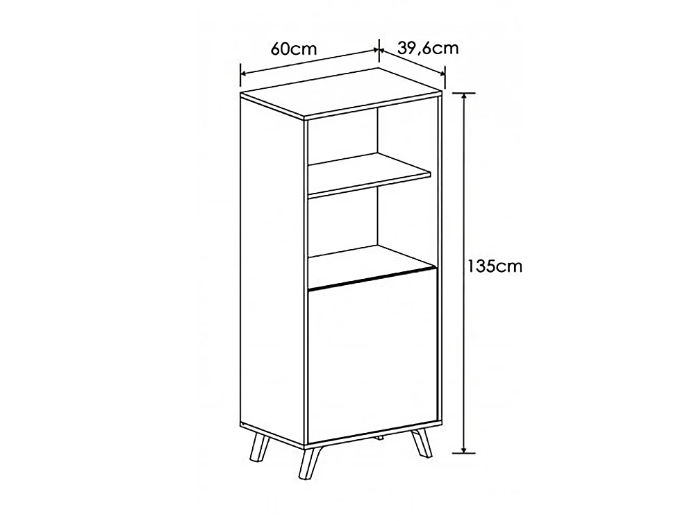 Ensemble de salon meuble TV + 1 étagère murale + Vitrine + bibliothèque coloris chêne cambrian/ blanc