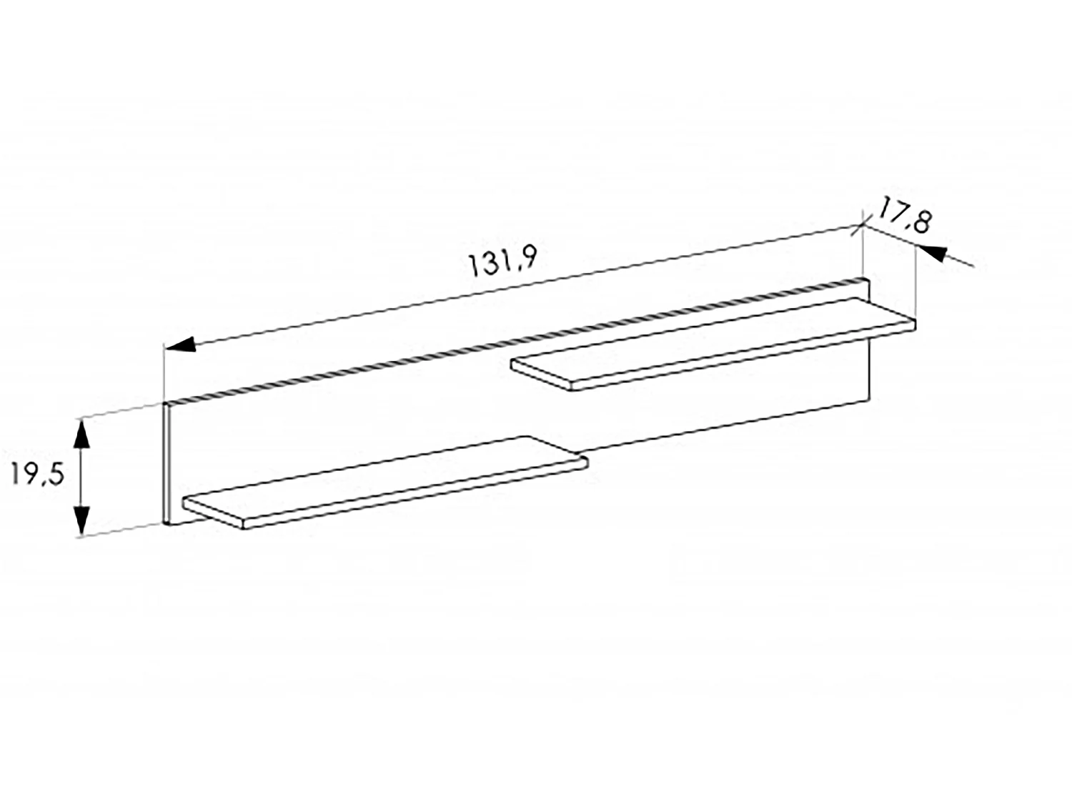 Ensemble de salon meuble TV + étagère murale + buffet coloris chêne chêne vieilli