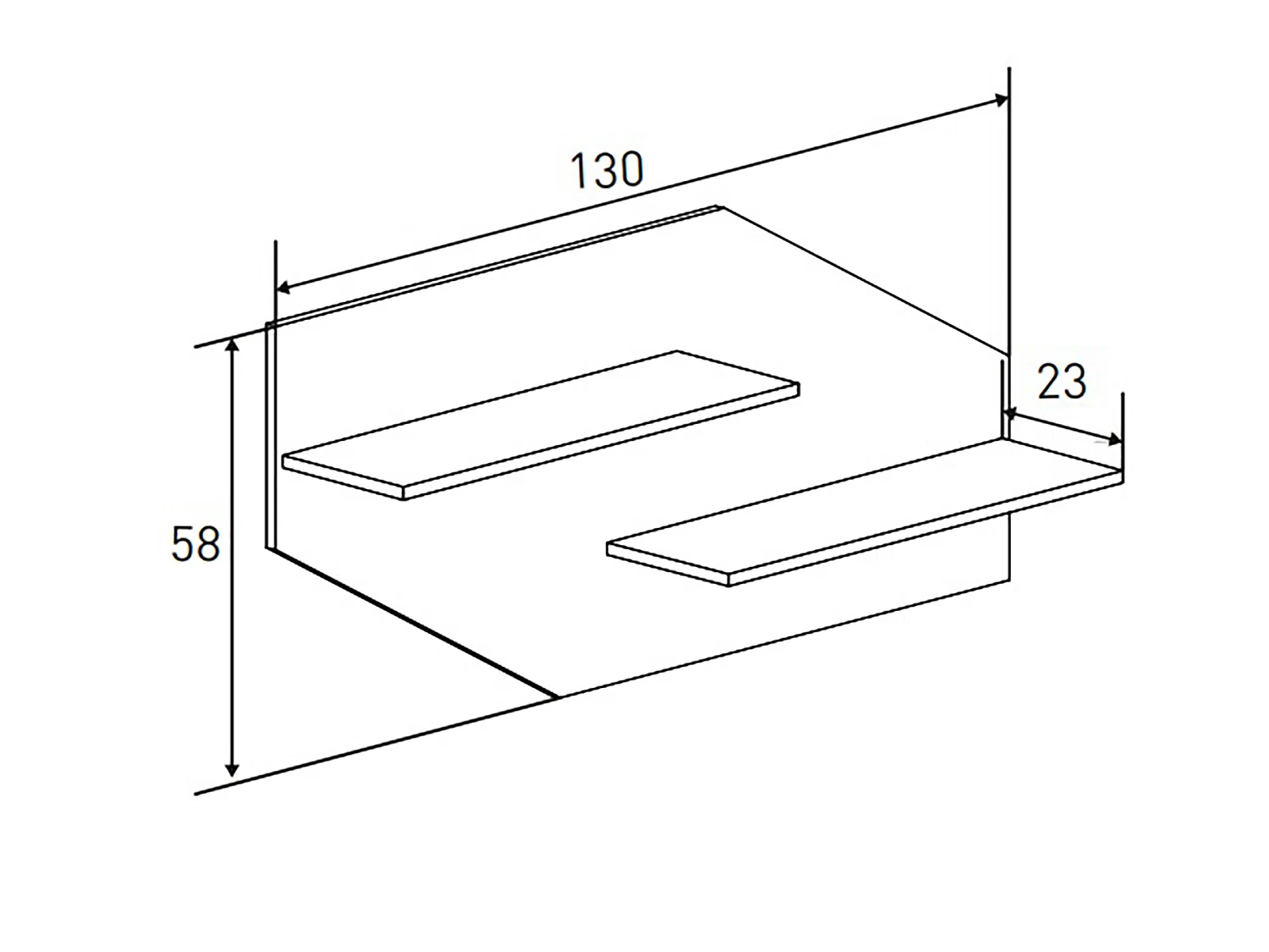 Ensemble de salon meuble TV + set de 2 étagères murales + vitrine avec LED coloris chêne cambrian, blanc