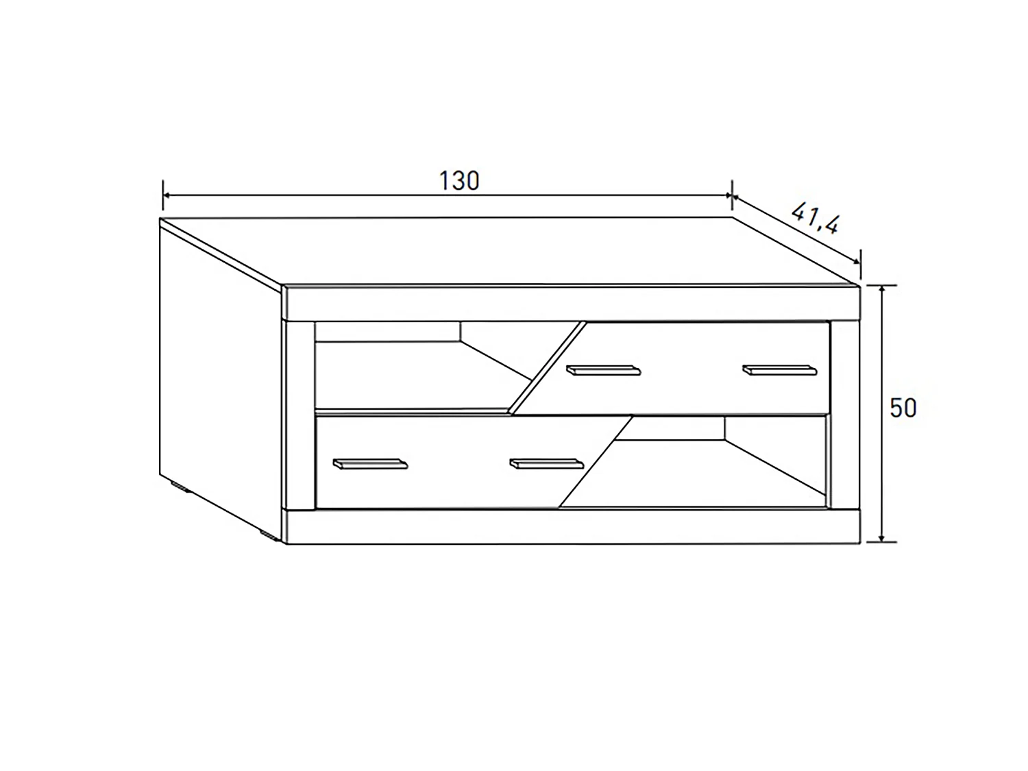 Ensemble de salon, meuble TV + étagère murale + vitrine coloris chêne cambrian, graphite
