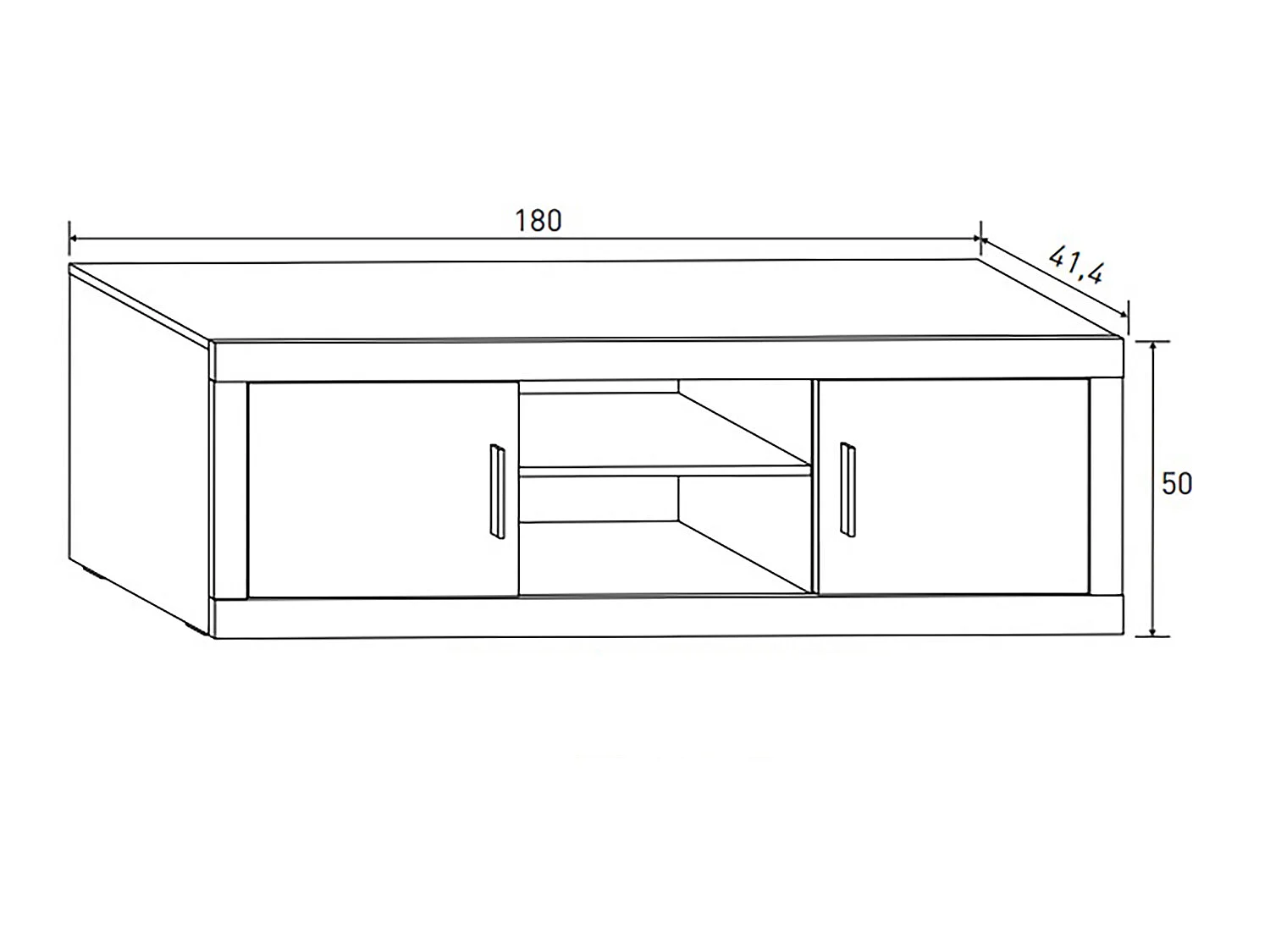 Set meuble TV + meuble bas 1 porte + meuble bas de 3 étagères coloris chêne cambrian, effet textile