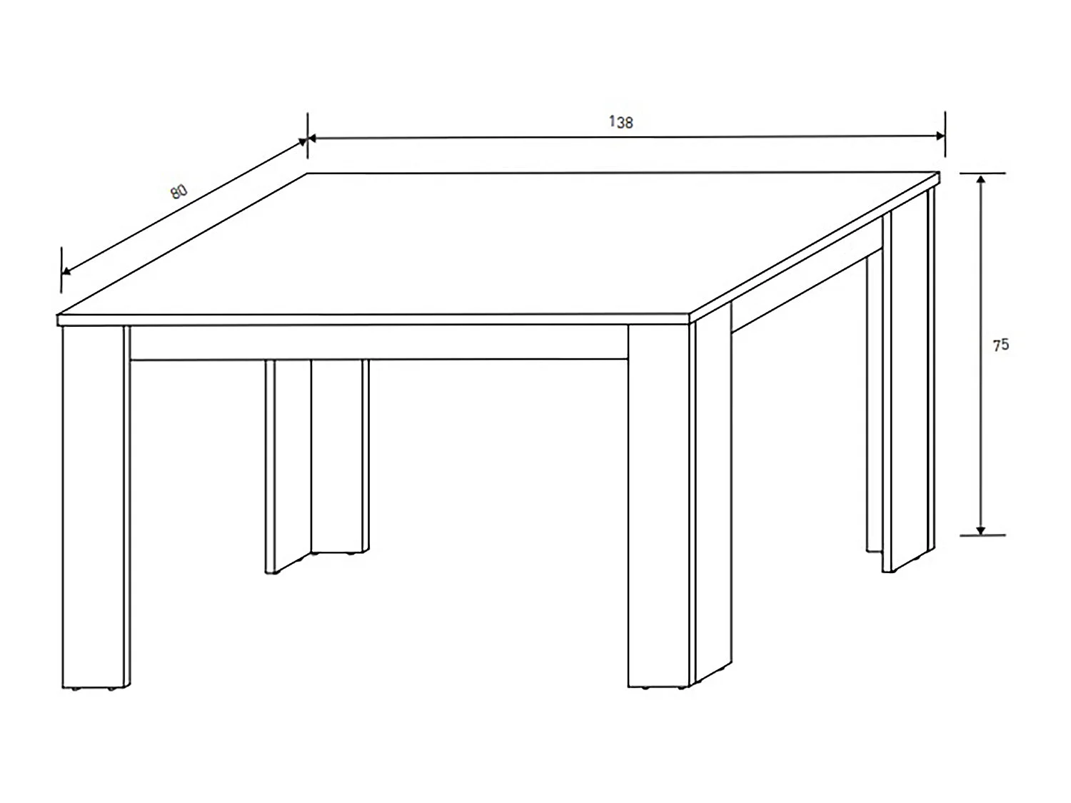 Ensemble de salon complet meuble TV, table à manger, set de 4 chaises, buffet coloris chêne truffé, blanc vieilli