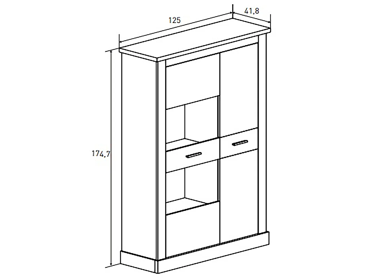 Ensemble de salon complet, meuble TV, étagère murale, Buffet, table à manger, vitrine, table basse coloris chêne vieilli