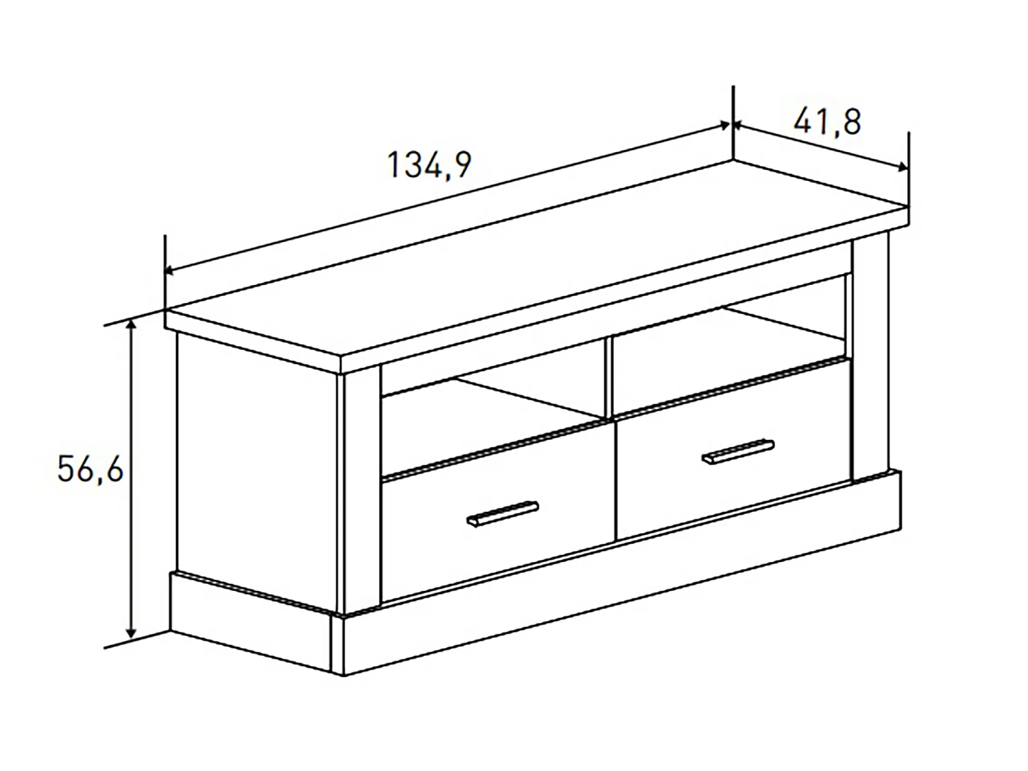 Ensemble de salon meuble TV + vitrine avec LED + Etagère murale + buffet coloris chêne cambrian, blanc