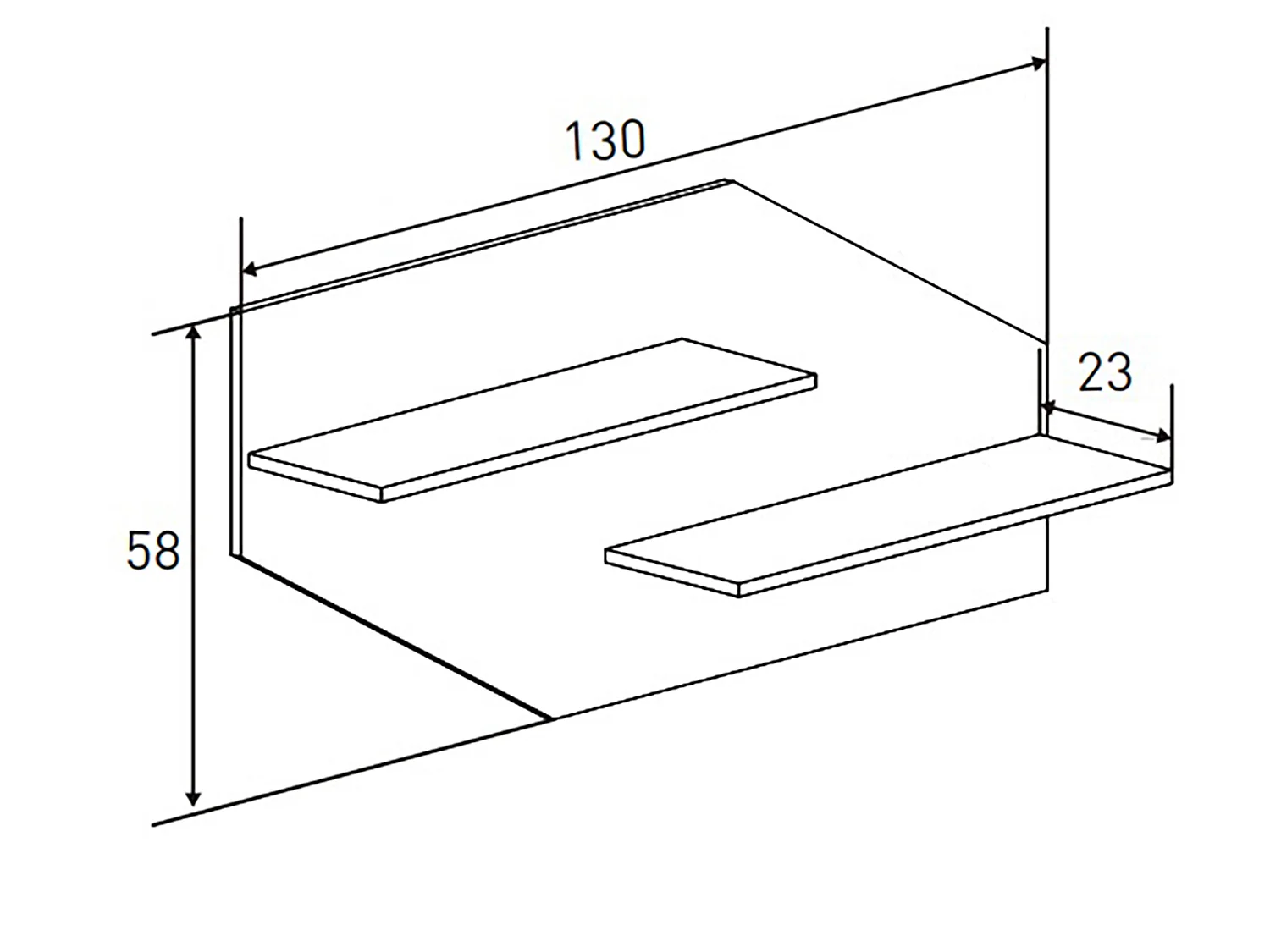 Ensemble de salon meuble TV + vitrine avec LED + Etagère murale + buffet coloris chêne cambrian, blanc