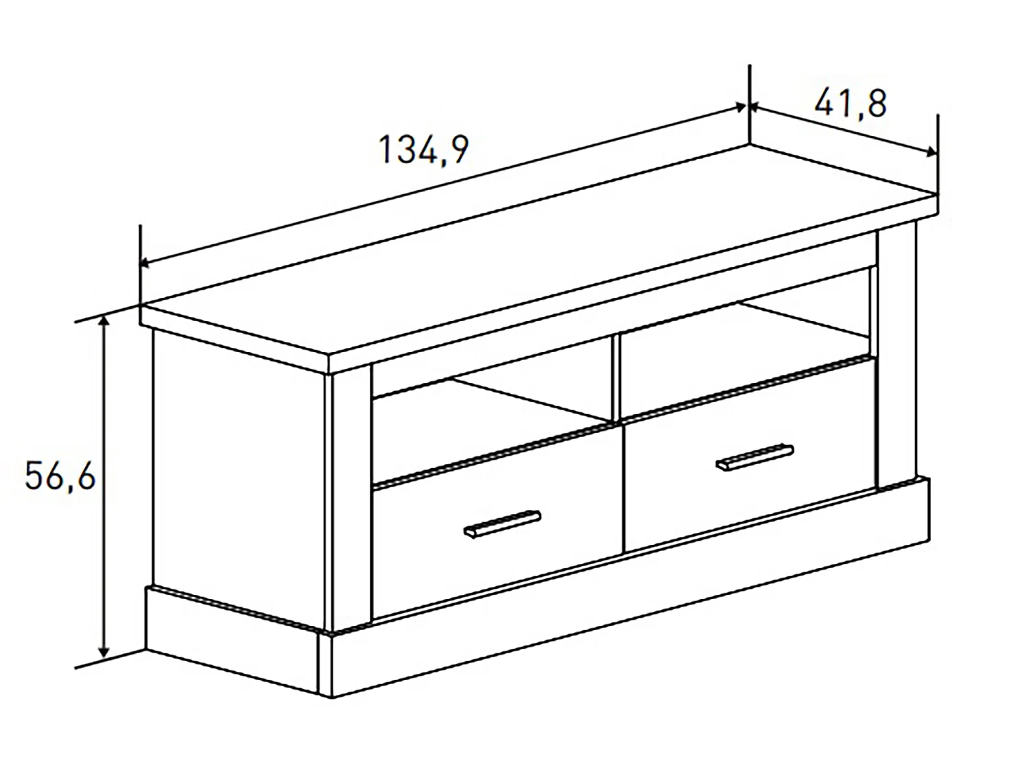Ensemble de salon meuble TV + vitrine avec LED + Etagère murale + buffet coloris chêne cambrian, blanc