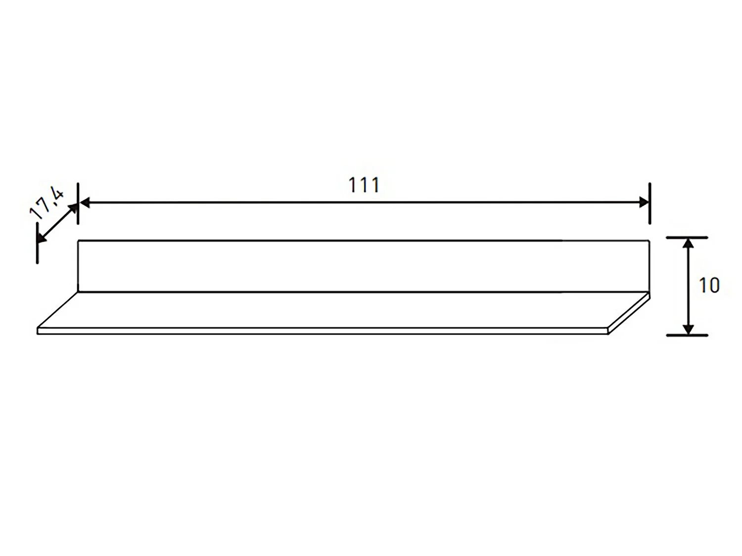 Ensemble de salon meuble TV + 1 étagère murale + vitrine murale avec LED + Buffet coloris chêne cambrian, blanc