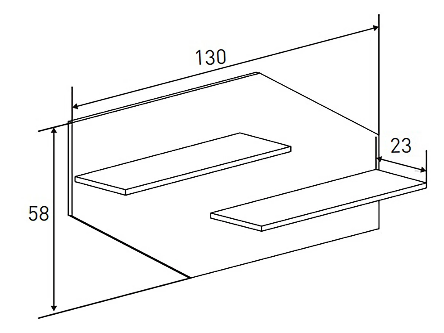 Ensemble de salon meuble TV + set des 2 étagères + buffet + vitrine basse coloris chêne vieilli