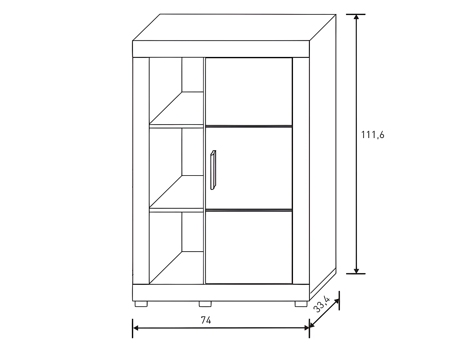 Ensemble de salon meuble TV + 1 étagère murale + vitrine murale avec LED + Buffet coloris chêne cambrian, graphite