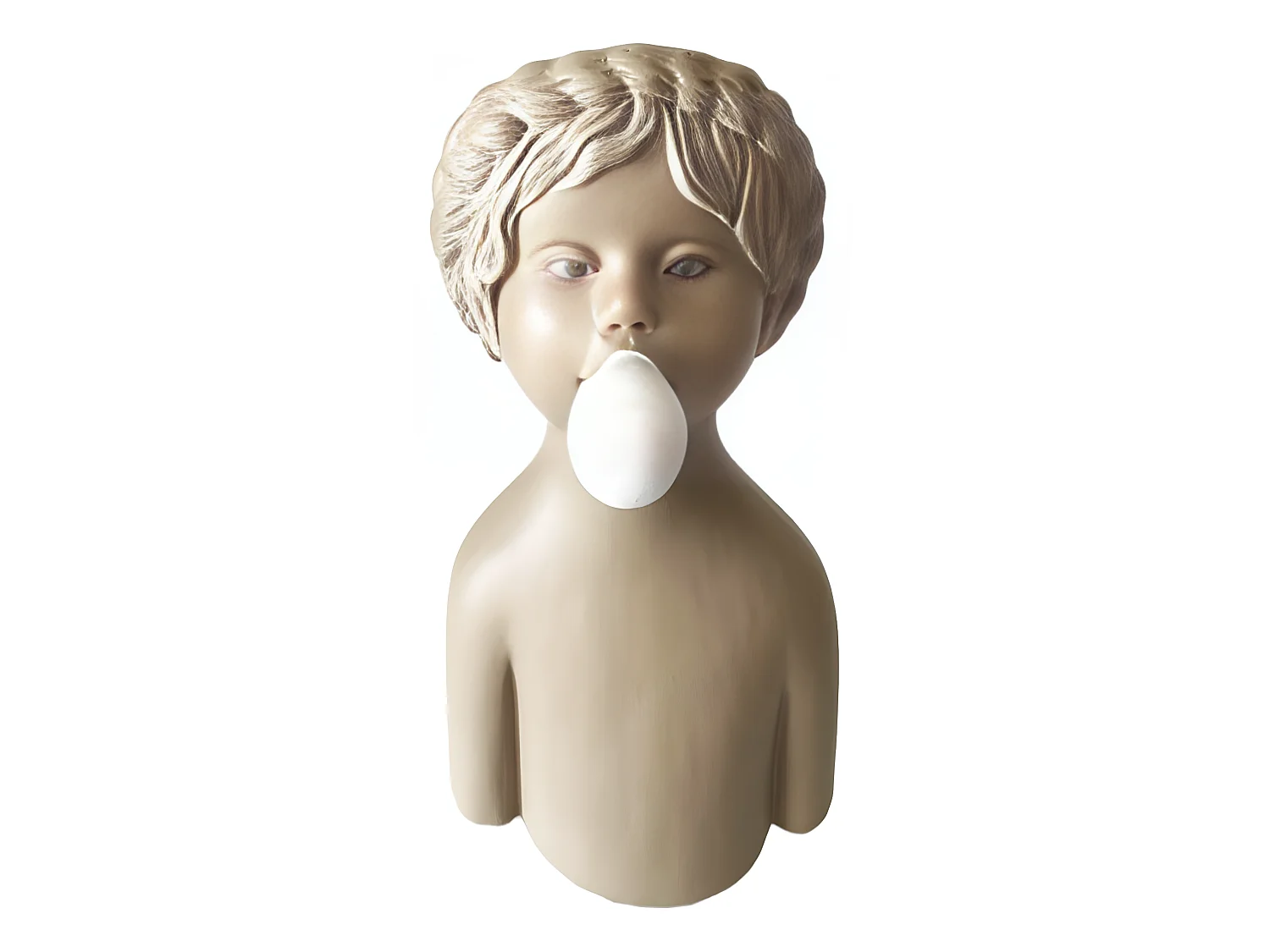Vase fillette Bubble taupe 34 cm