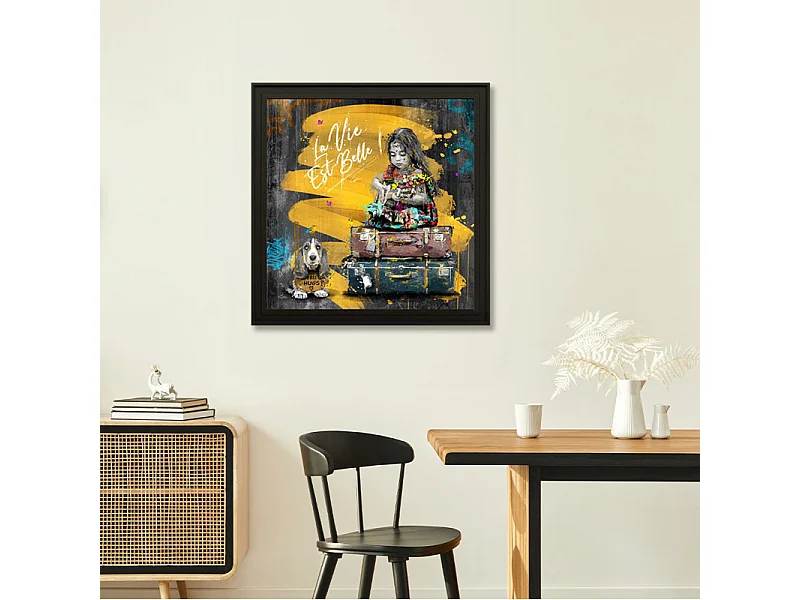 Tableau Romaric la petite fille et la guitare