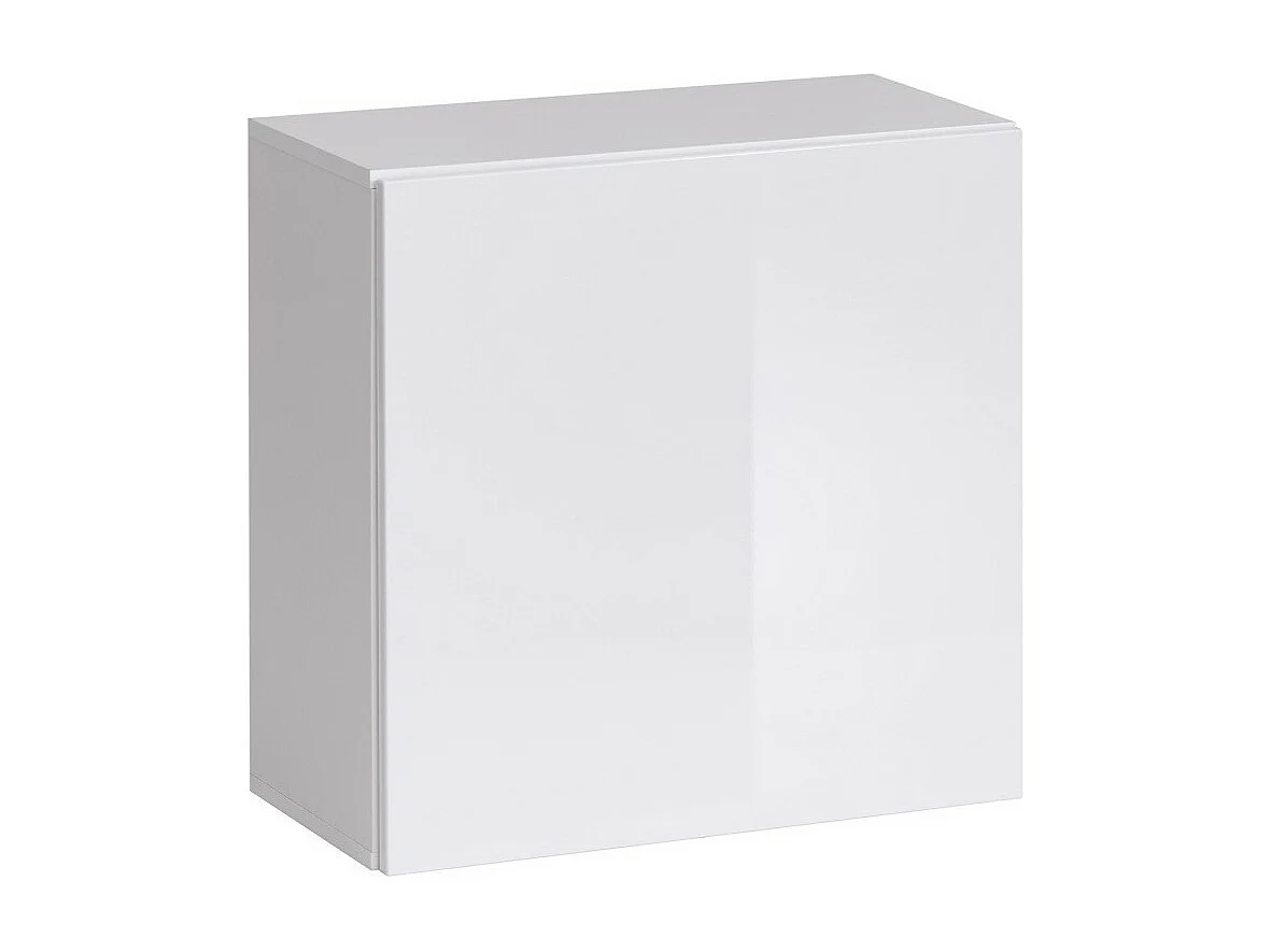 Armoire cube suspendue coloris blanc 60x60cm pour salon collection SWITCH.