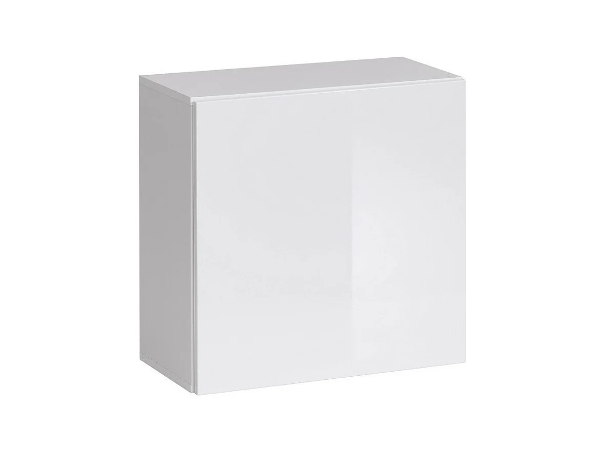 Armoire cube suspendue coloris blanc 60x60cm pour salon collection SWITCH.