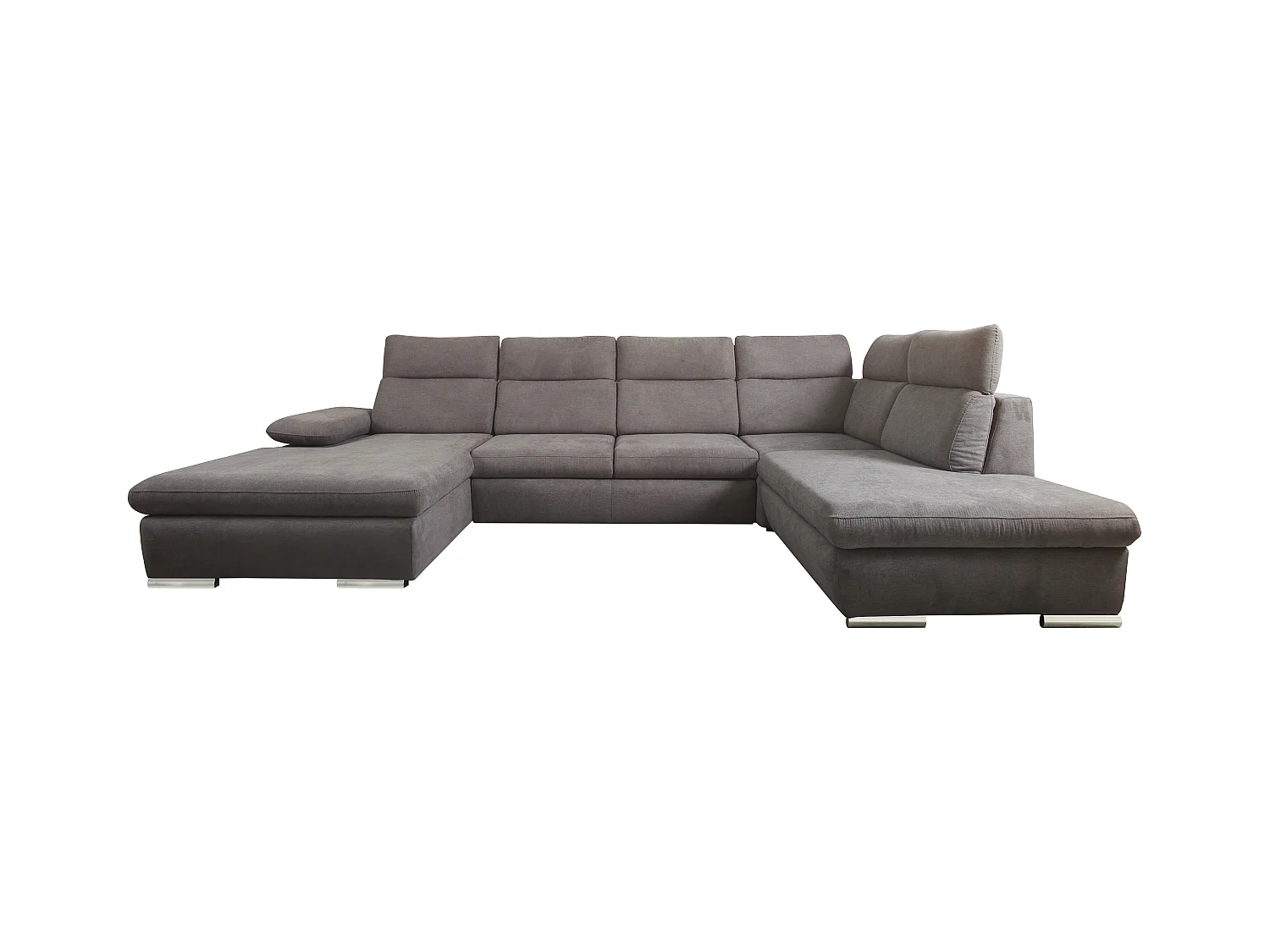 Canapé d'angle gauche panoramique convertible en tissu anthracite SUNTER II