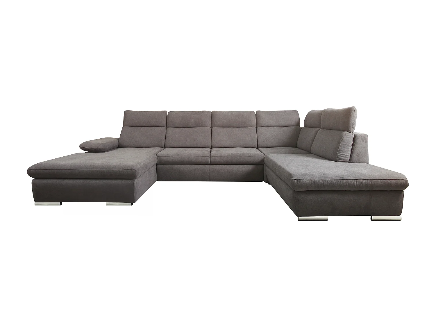 Divano Letto panoramico in Tessuto Antracite - Angolo a sinistra - SUNTER II