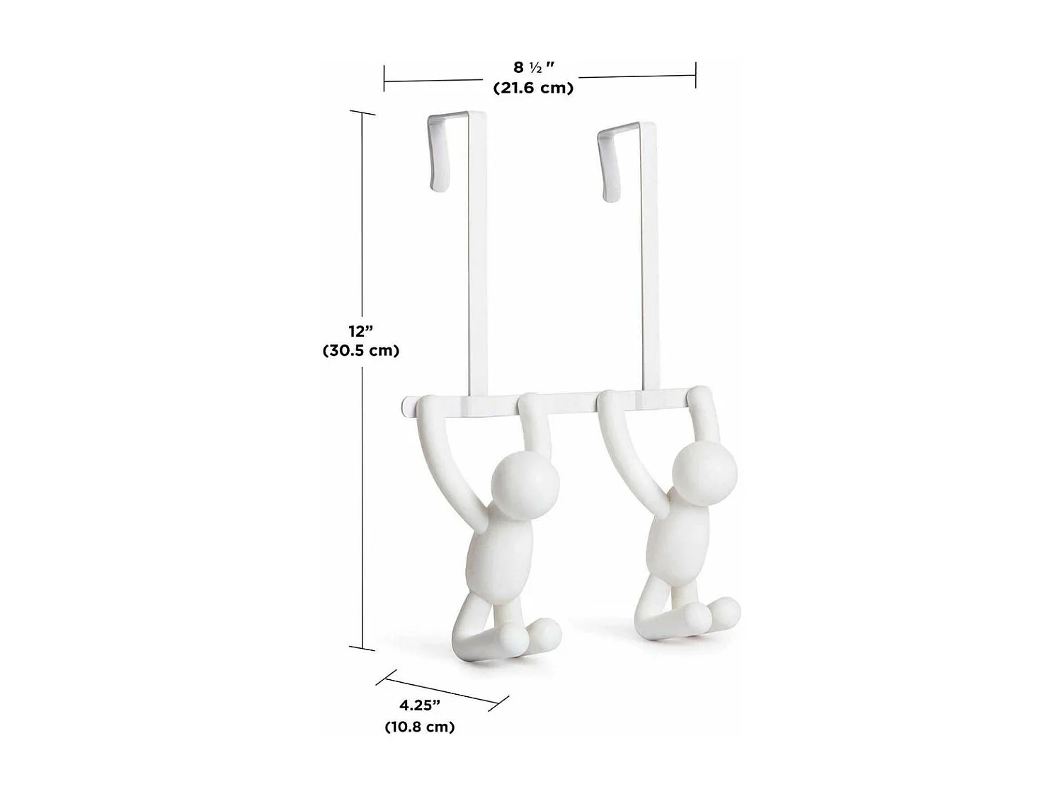 Patère double Buddy Hook blanc