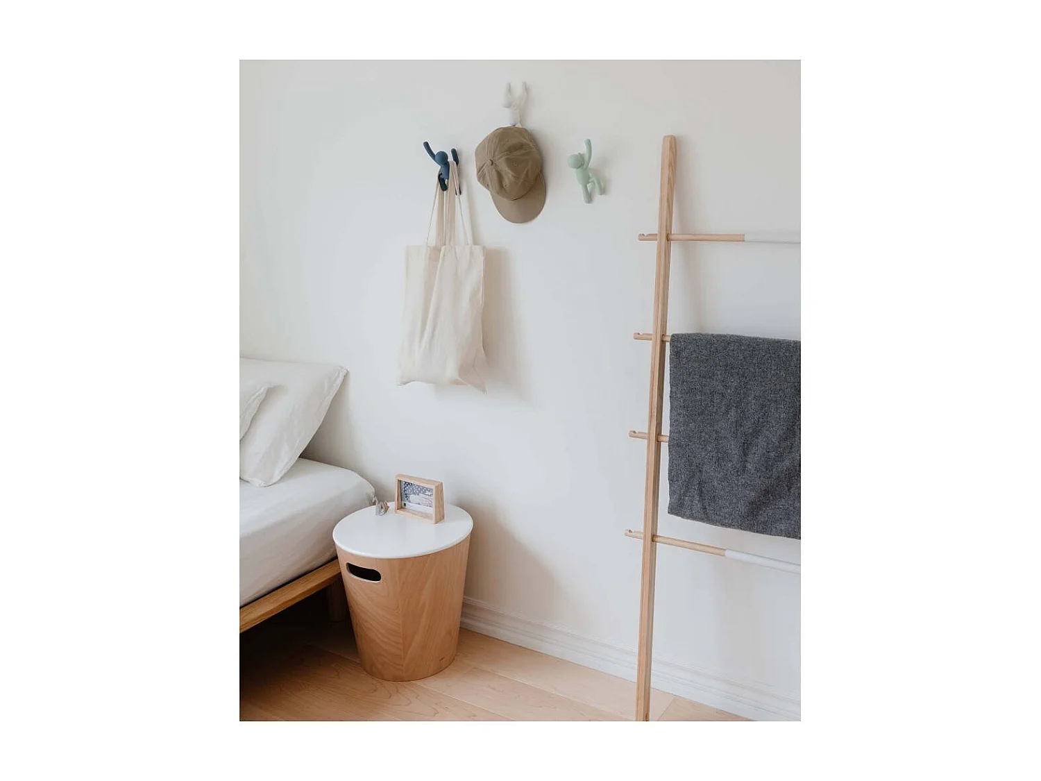 Lot de 3 patères murales avec fixations pastels Buddy Hook