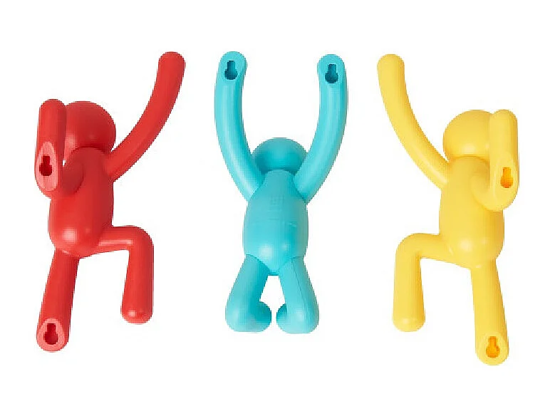 Lot de 3 patères murales avec fixations assorties Buddy Hook