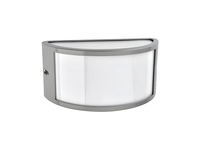 Lampada da parete ovale per esterno modello ARA in alluminio grigio FABRILAMP