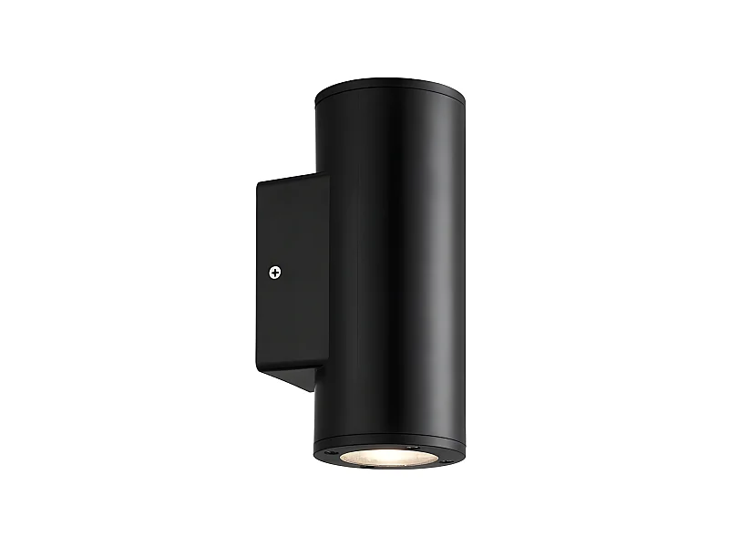 Lampada da parete cilindrica da esterno Yopol Black Ip54 FABRILAMP