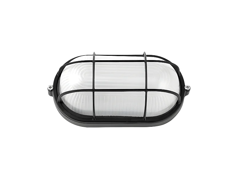 Applique ovale APUS en aluminium noir FABRILAMP