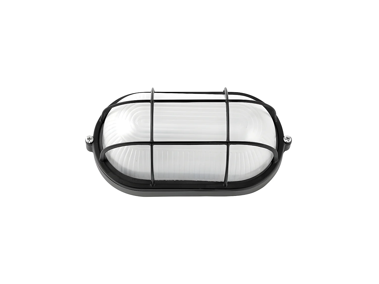 Lampada da parete ovale APUS in alluminio nero FABRILAMP