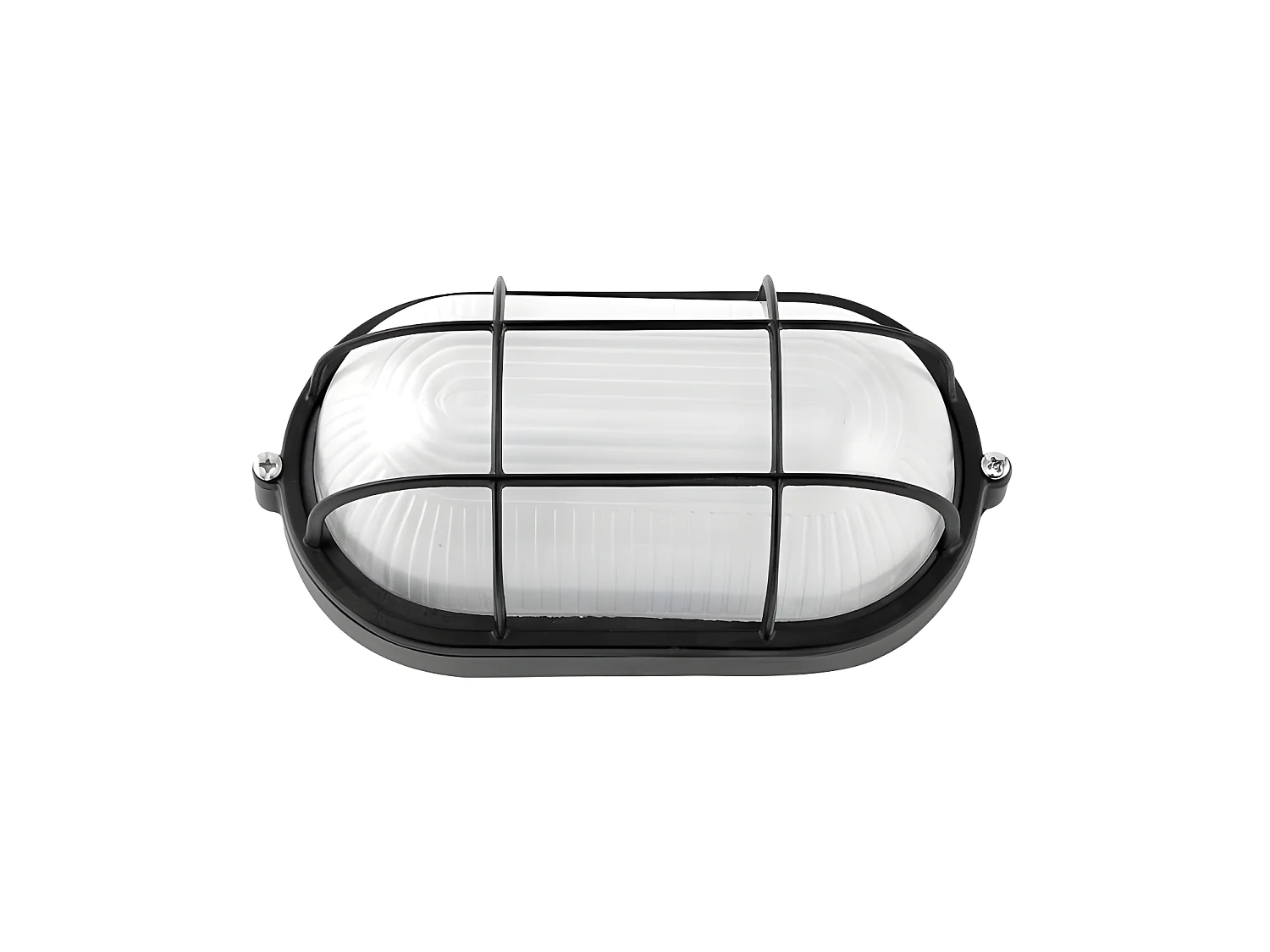 Lampada da parete ovale APUS in alluminio nero FABRILAMP