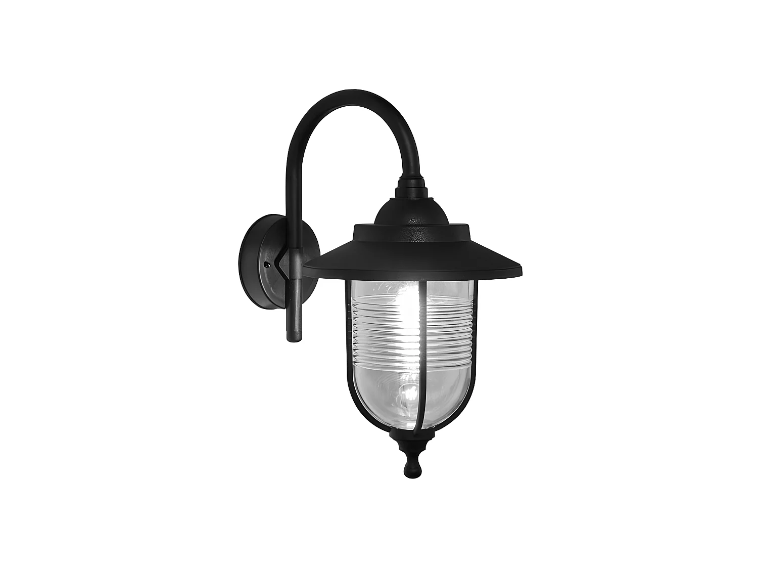 Iluminacion De Pared Exterior Canela  Negro