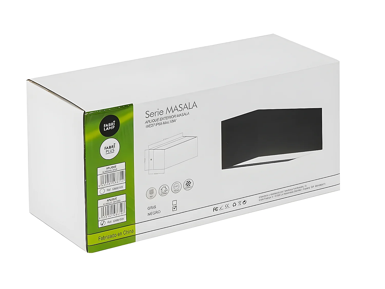 Aplique Gris Para Exterior  De La Serie Masala Ip65