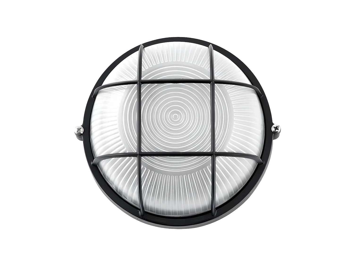 Appliquez un grand APUS rond noir, dans un FABRILAMP en aluminium