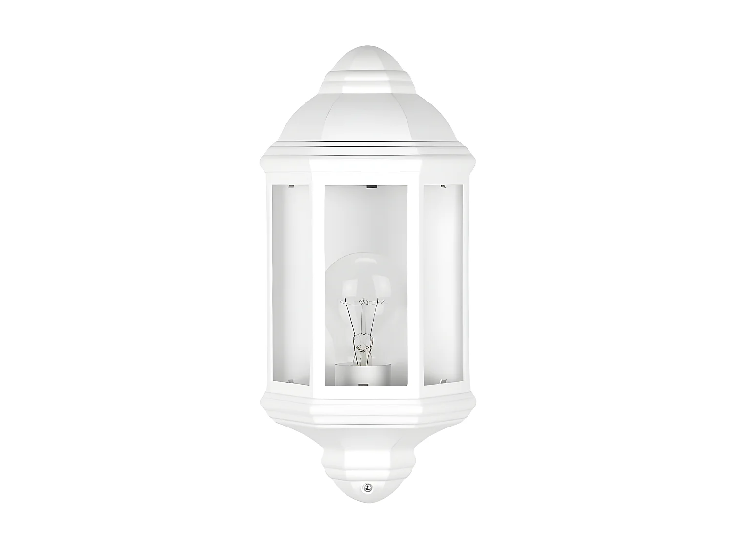 Lampada da parete da giardino in alluminio bianco modello SHAULA ip 44, FABRILAMP