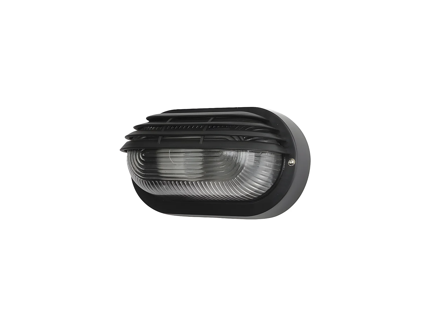 Applique ovale avec diffuseur transparent CANOPUS noir FABRILAMP
