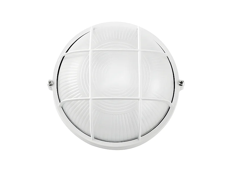 Lampada da parete rotonda bianca APUS in alluminio FABRILAMP