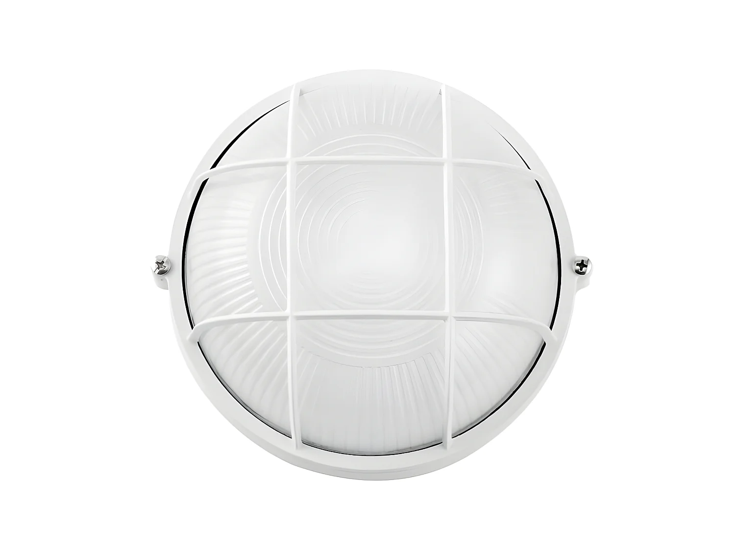 Lampada da parete rotonda bianca APUS in alluminio FABRILAMP