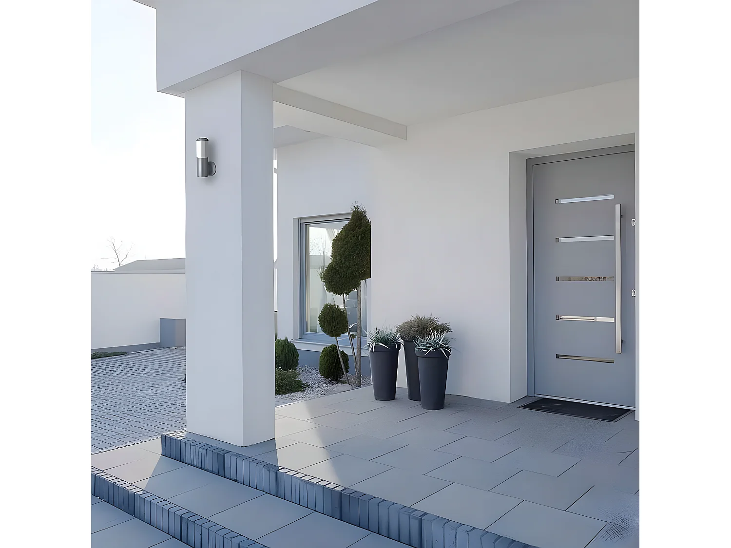 Application moderne pour exterior Azafran Grey en polycarbonate FABRILAMP