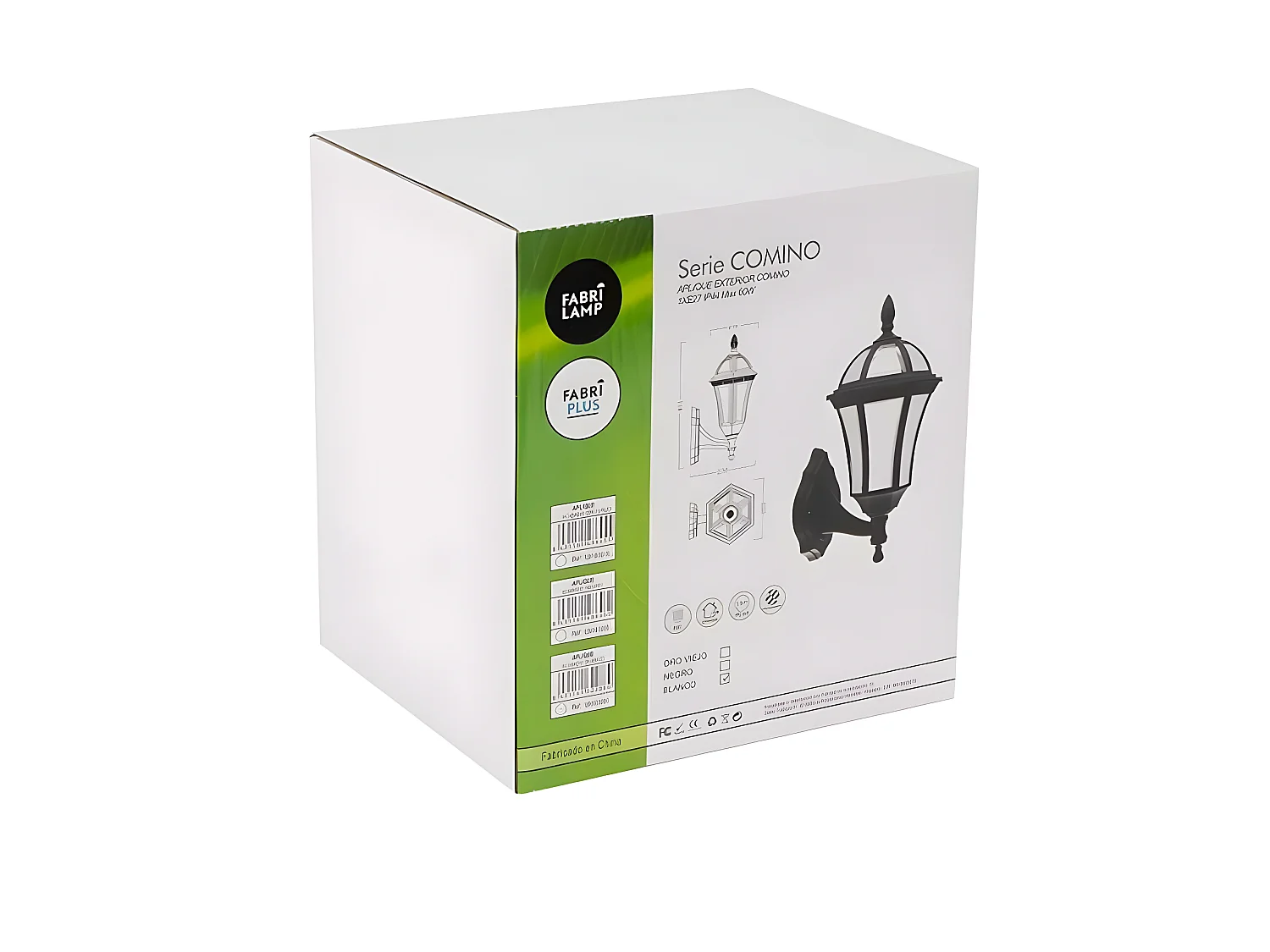 Aplique Comino Negro Ip44 En Policarbonato