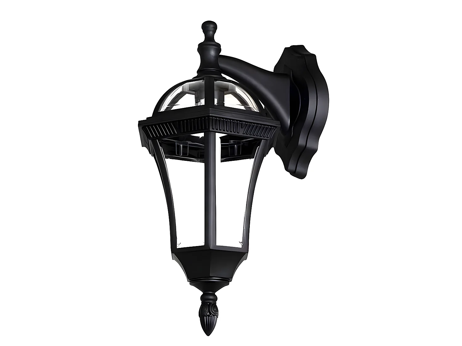 Aplique Comino Negro Ip44 En Policarbonato