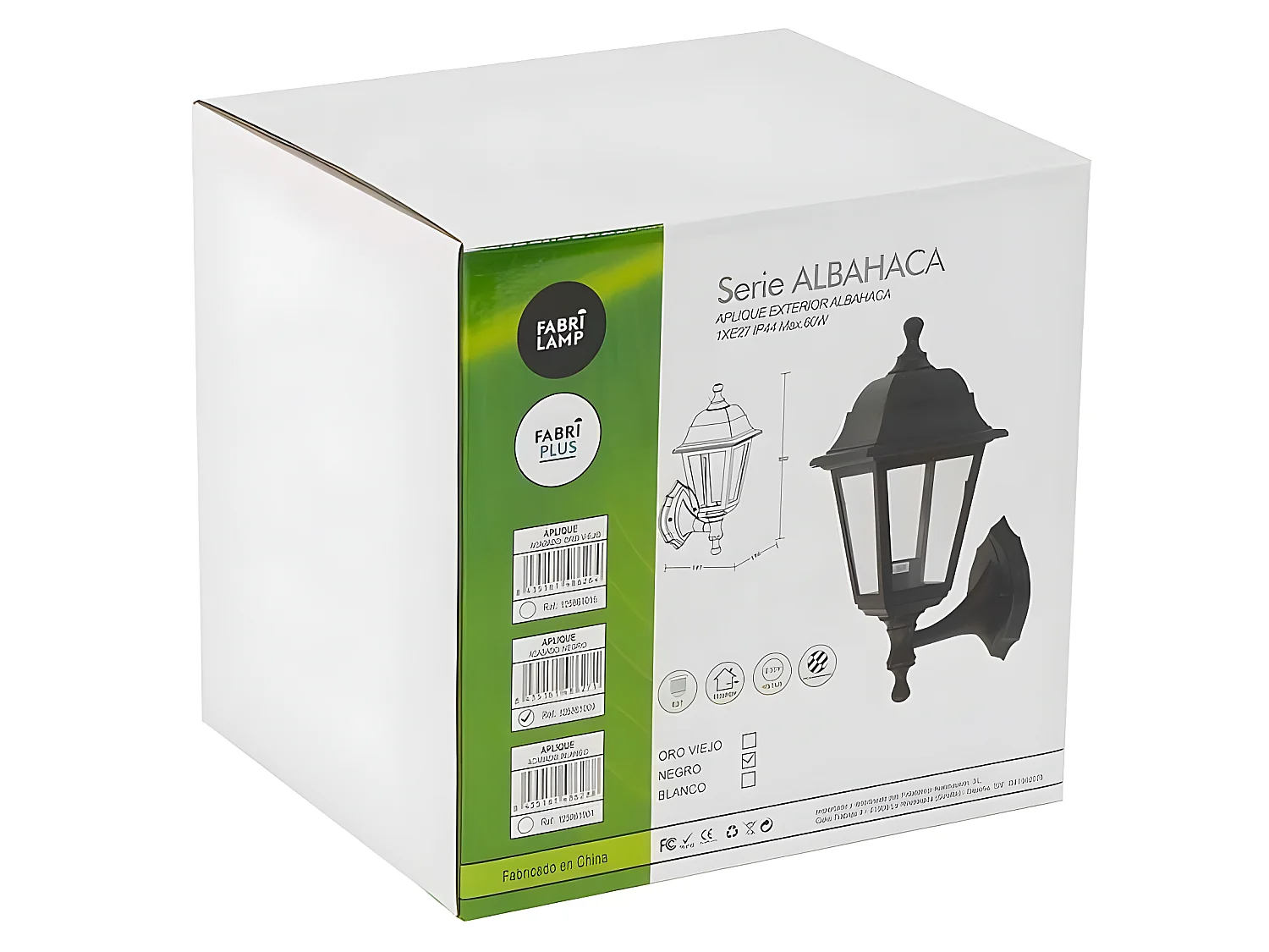 Modello finitura bianco Albahaca Ip44 Policarbonato FABRILAMP