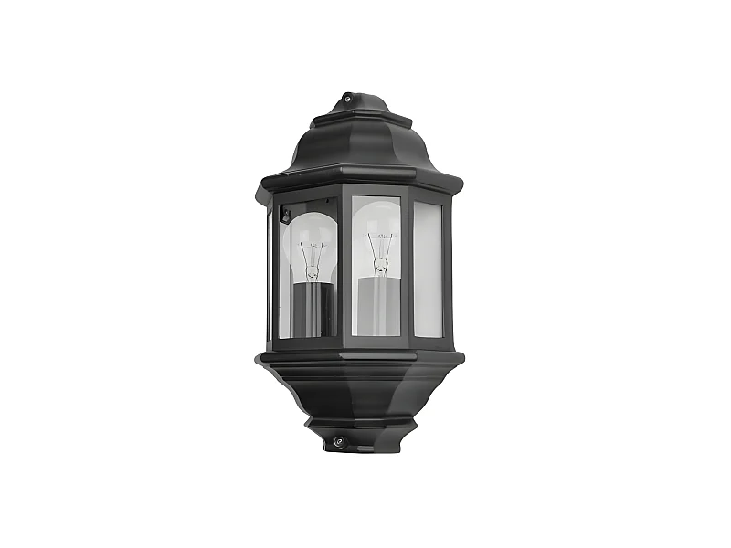 Lampada da parete da esterno SHAULA due luci, alluminio nero Ip44 FABRILAMP