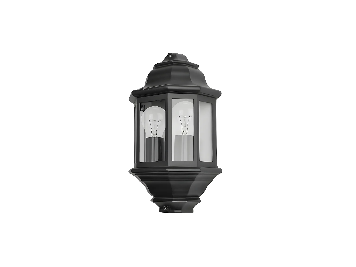 Applique extérieure SHAULA deux lumières, Aluminium Noir Ip44 FABRILAMP