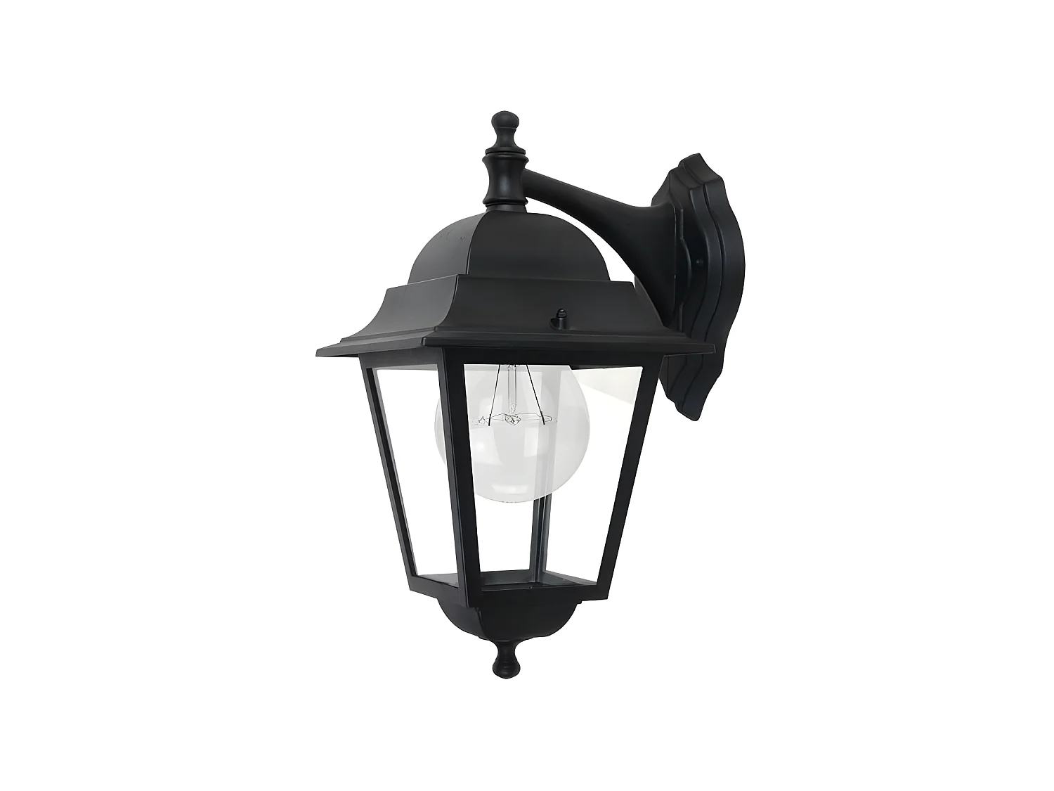 Aplique Para Exterior En Aluminio Modelo Spica Negro